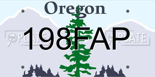 198FAP Oregon License Plate