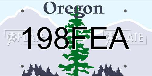 198FEA Oregon License Plate