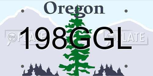198GGL Oregon License Plate
