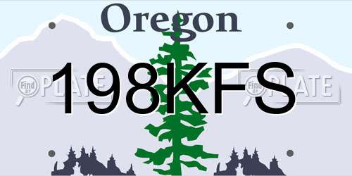 198KFS Oregon License Plate