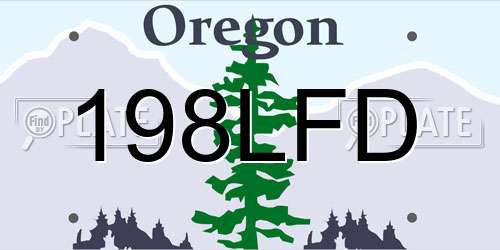 198LFD Oregon License Plate