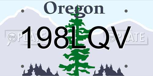 198LQV Oregon License Plate