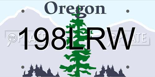 198LRW Oregon License Plate