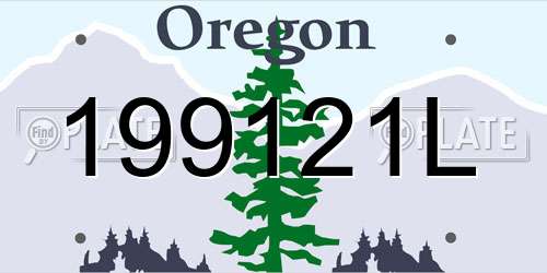 199121L Oregon License Plate