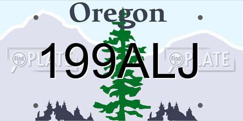 199ALJ Oregon License Plate