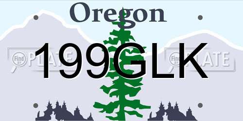 199GLK Oregon License Plate