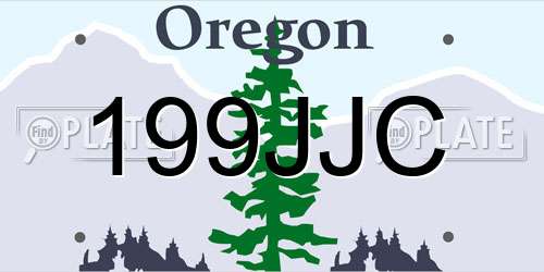 199JJC Oregon License Plate