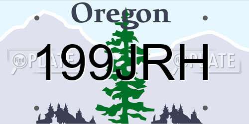 199JRH Oregon License Plate