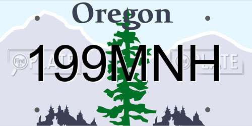 199MNH Oregon License Plate