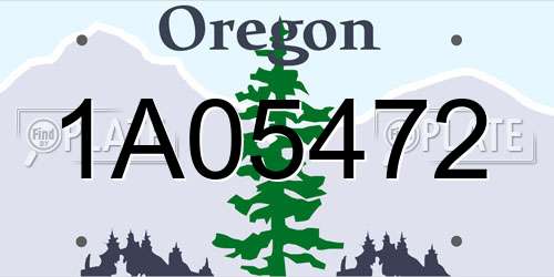 1A05472 Oregon License Plate
