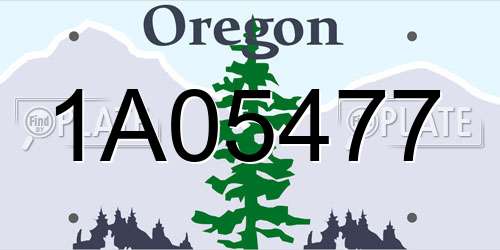 1A05477 Oregon License Plate