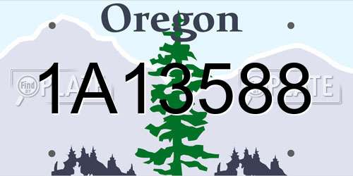 1A13588 Oregon License Plate