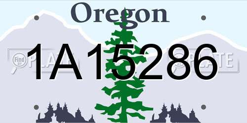 1A15286 Oregon License Plate
