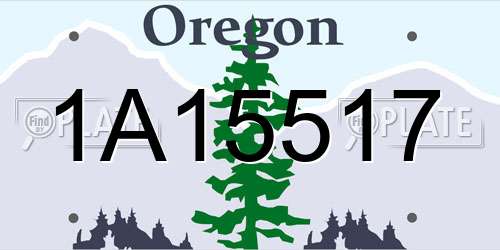 1A15517 Oregon License Plate