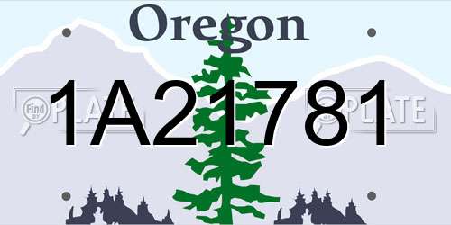 1A21781 Oregon License Plate