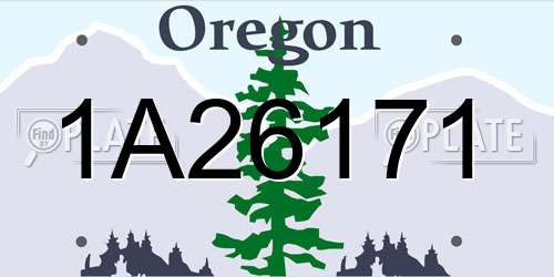 1A26171 Oregon License Plate