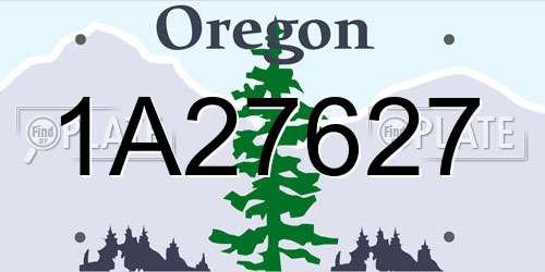 1A27627 Oregon License Plate