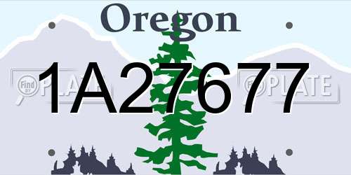 1A27677 Oregon License Plate