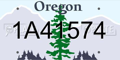 1A41574 Oregon License Plate