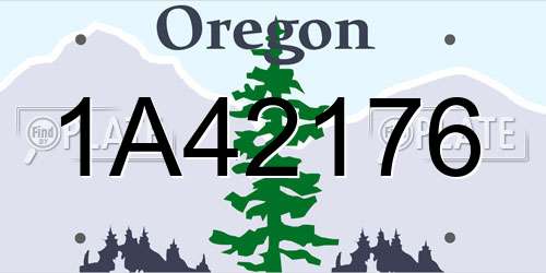 1A42176 Oregon License Plate