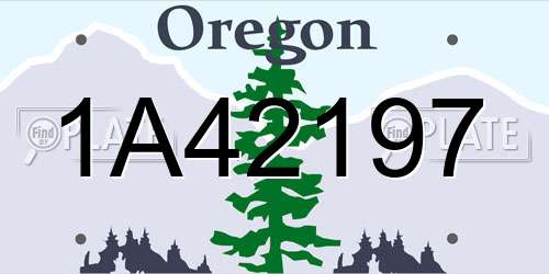 1A42197 Oregon License Plate