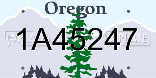 1A45247 Oregon License Plate