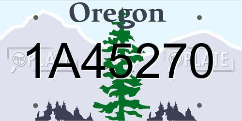 1A45270 Oregon License Plate