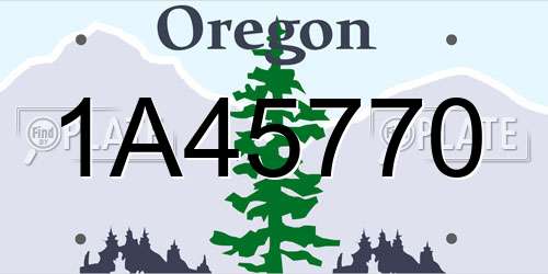 1A45770 Oregon License Plate