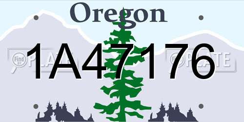 1A47176 Oregon License Plate