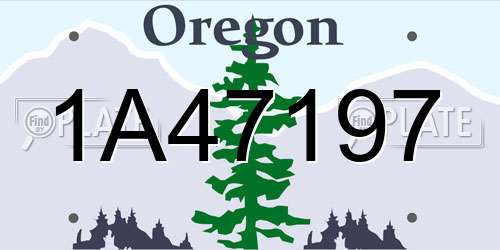 1A47197 Oregon License Plate
