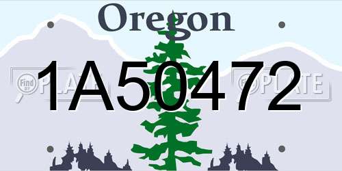 1A50472 Oregon License Plate