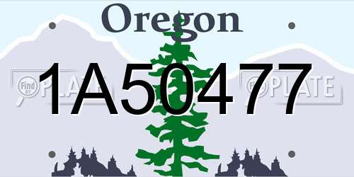 1A50477 Oregon License Plate