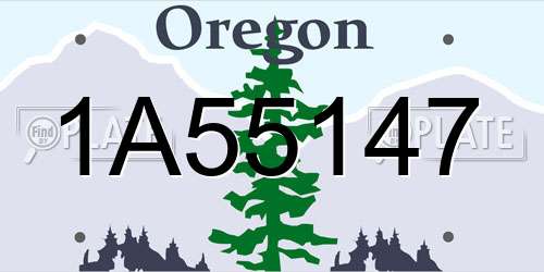 1A55147 Oregon License Plate