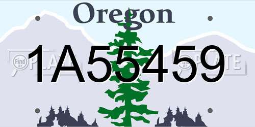 1A55459 Oregon License Plate