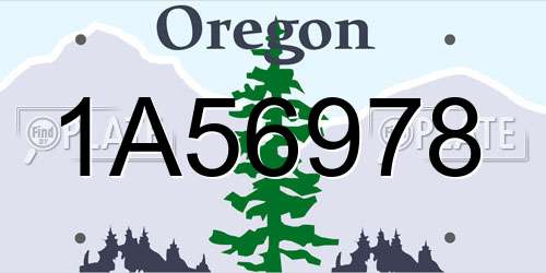 1A56978 Oregon License Plate