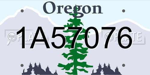 1A57076 Oregon License Plate