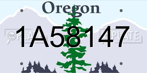 1A58147 Oregon License Plate