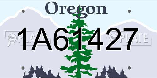 1A61427 Oregon License Plate