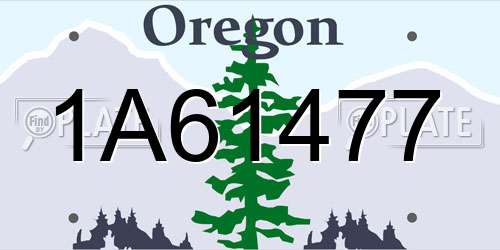 1A61477 Oregon License Plate