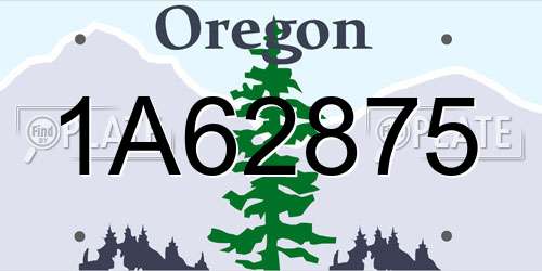 1A62875 Oregon License Plate