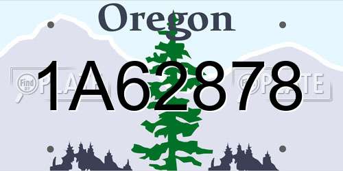 1A62878 Oregon License Plate