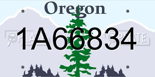 1A66834 Oregon License Plate