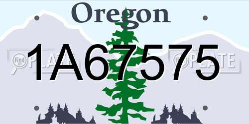 1A67575 Oregon License Plate