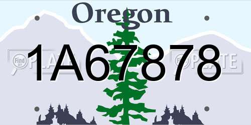1A67878 Oregon License Plate