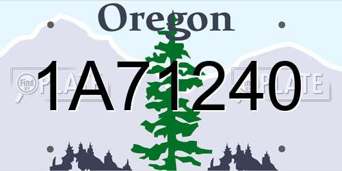 1A71240 Oregon License Plate