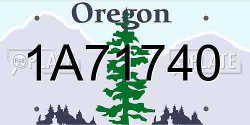 1A71740 Oregon License Plate