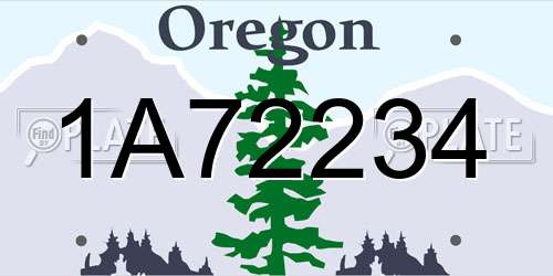 1A72234 Oregon License Plate