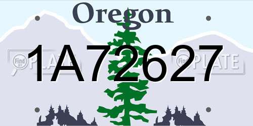 1A72627 Oregon License Plate