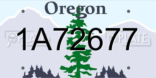 1A72677 Oregon License Plate