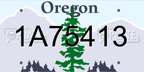 1A75413 Oregon License Plate